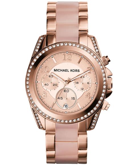 Michael Kors Watch Women's Rose Gold Plated Stainless Steel 